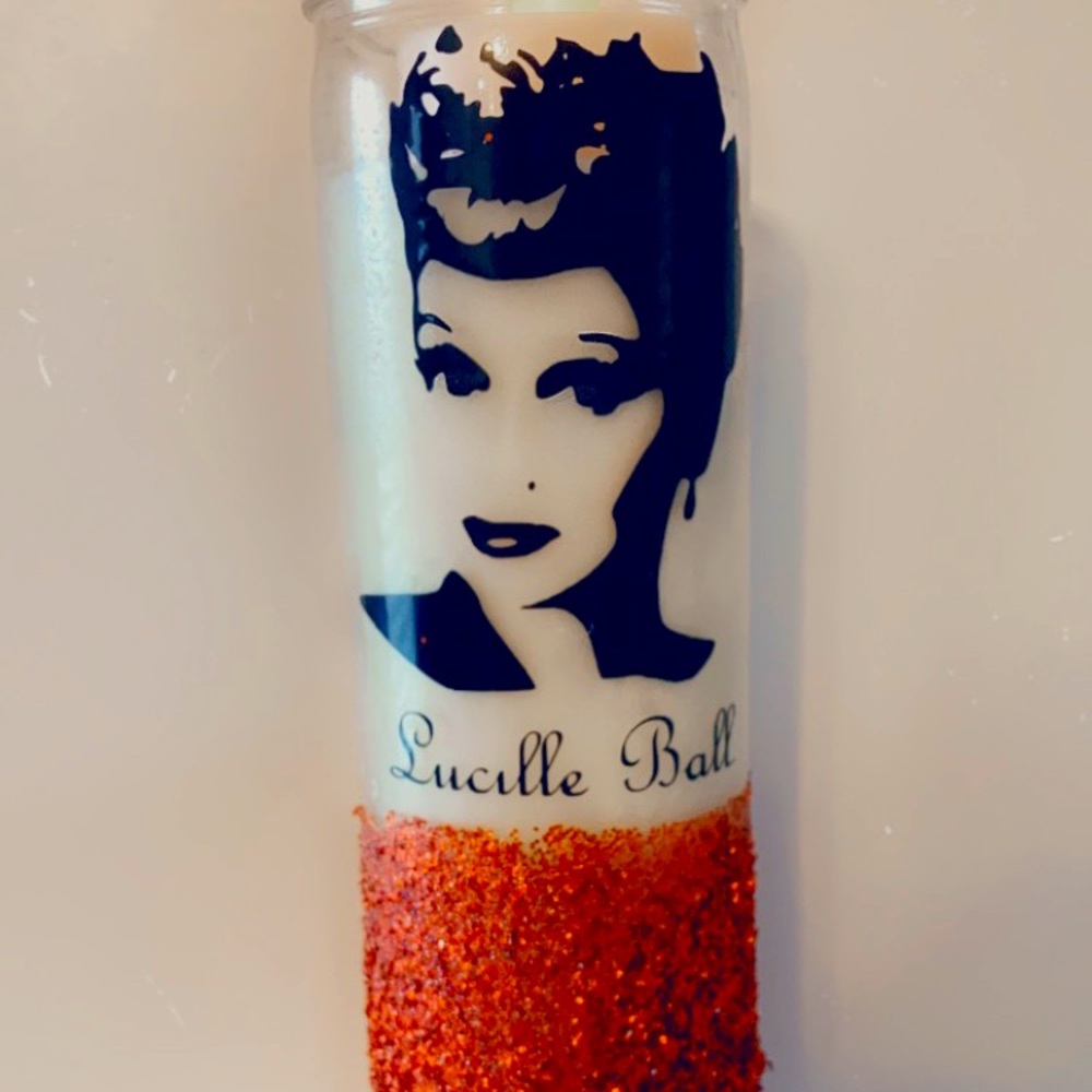 Lucille Ball Memorial Candle with Tea Light